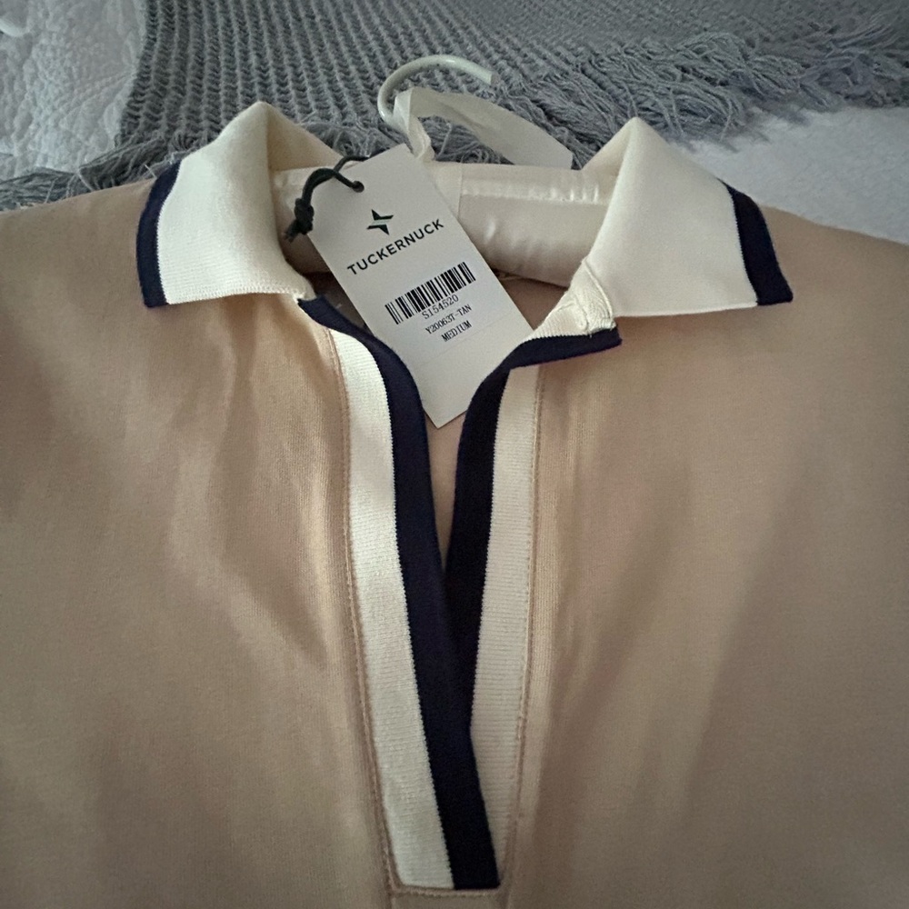 Tuckernuck Tan Tunic Top with Elegant Design - Picture 2 of 3